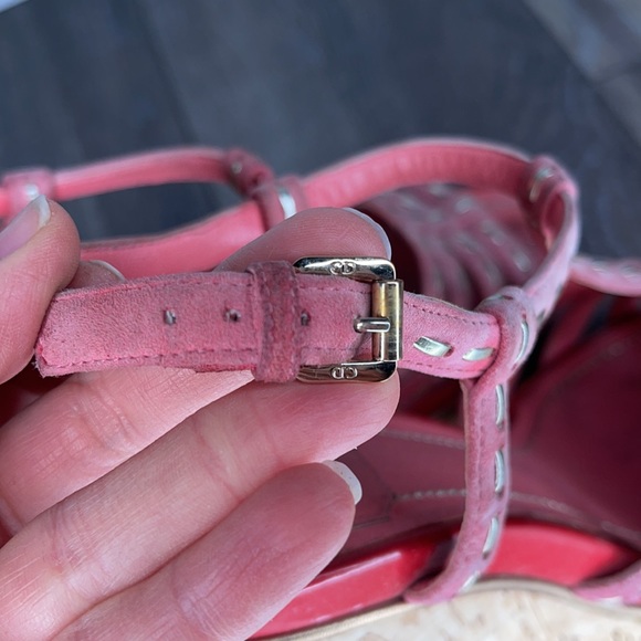Christian Dior wedges size 8 coral - Picture 9 of 10